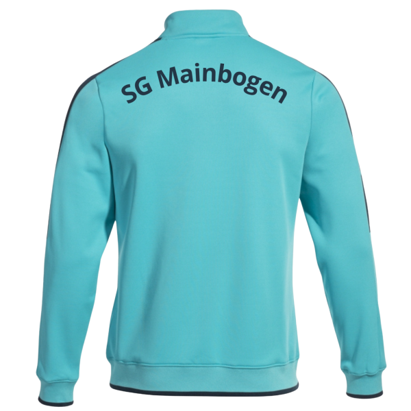 Sweat Zip Türkis mit Logo und Initialen